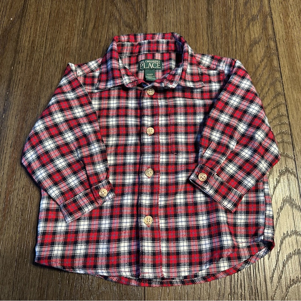 THROWBACK to 2009 Children’s Place 12mo Baby Boy LS Button Down Shirt